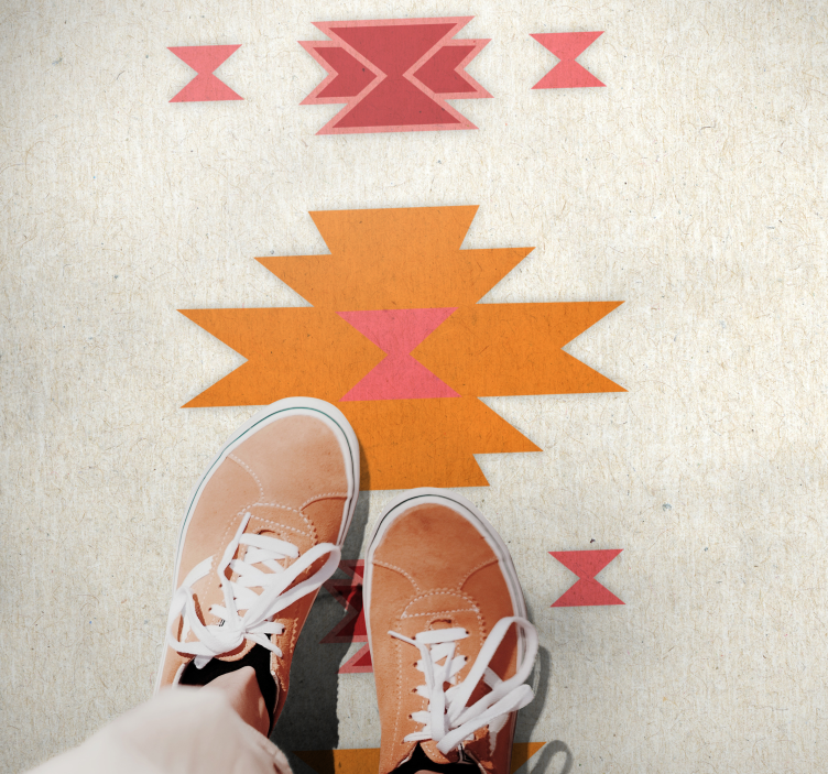 Preprost plemenski motiv Etnične vinilna preproga - TenStickers