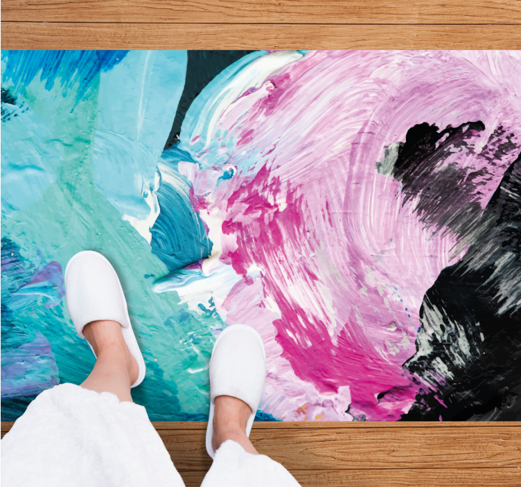 Pljusk barve vinilna preproga - TenStickers