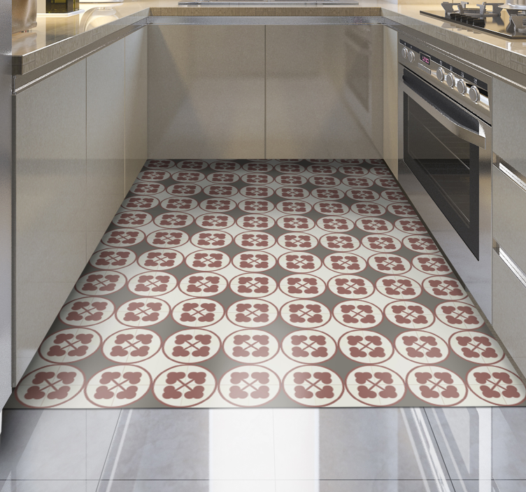 Ploščice s krožnim vzorcem Marmorna vinilna preproga - TenStickers