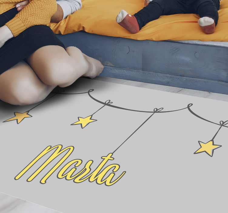 Po meri zvezdnato Vinilna preproga z imeni - TenStickers