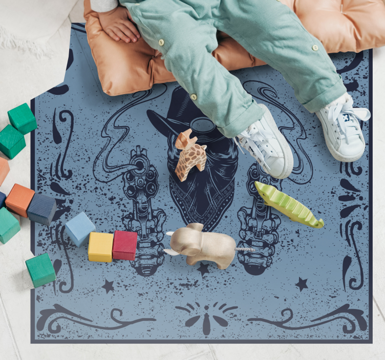 Podobe kavbojskega dvoboja Vinilna preproga z igre - TenStickers