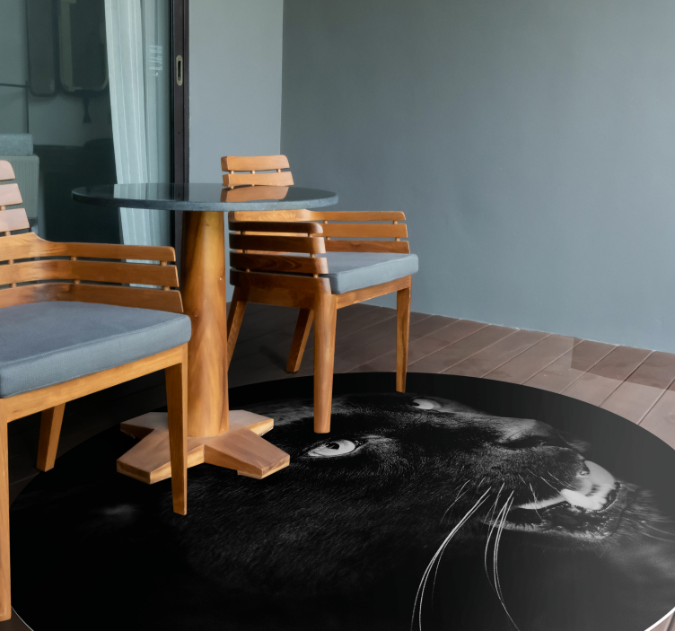 Podloga za portret črnega panterja - TenStickers