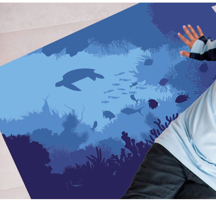 Podvodni prizor Naravne vinilnea preproga - TenStickers