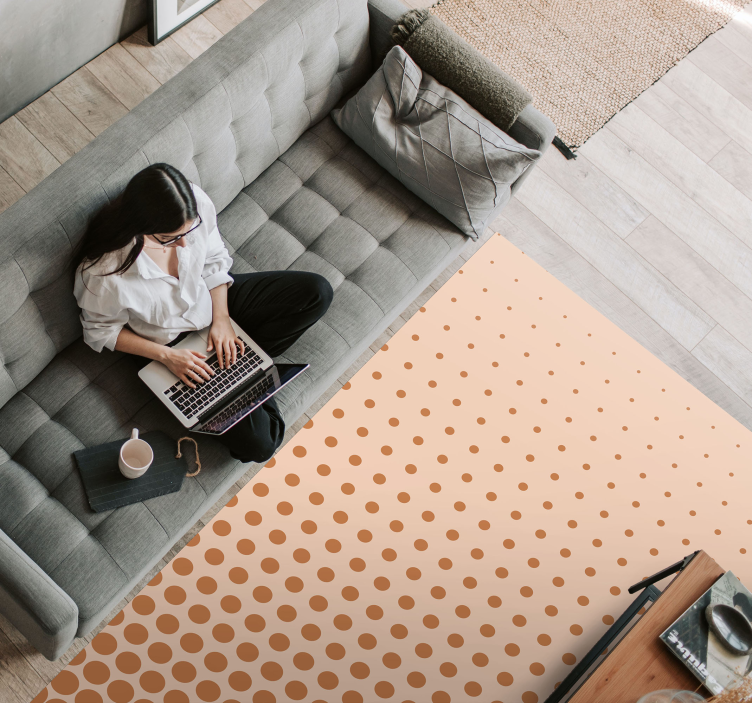 Polka dot gradient Vinilna preproga s črtami - TenStickers