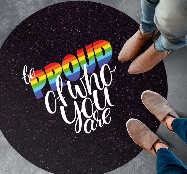 Ponosno oblikovanje sporočil vinilne preproge z napisom - TenStickers