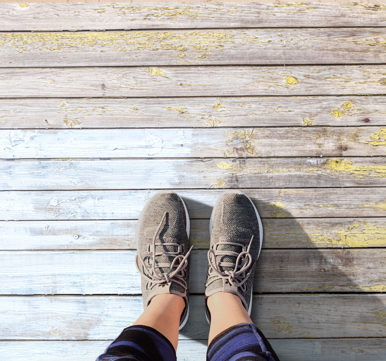 Poškodovana površina deske Vinilna preproga z lesnim učinkom - TenStickers