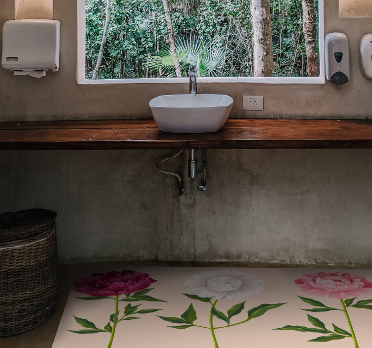 Potonika različne barve cvetlična preproga - TenStickers