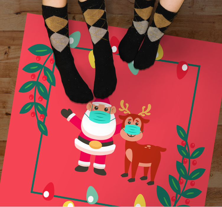 Božičkov amulet z masko Božična vinilna preproga - TenStickers