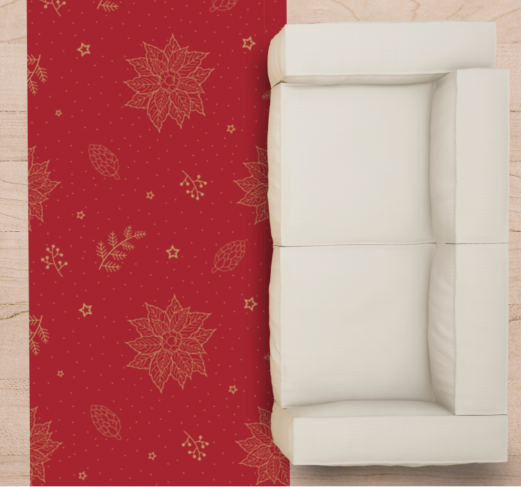 Festive floral motifs vinilna preproga mandala - TenStickers