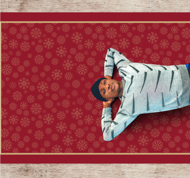 Praznični vzorec snežinke Božična vinilna preproga - TenStickers