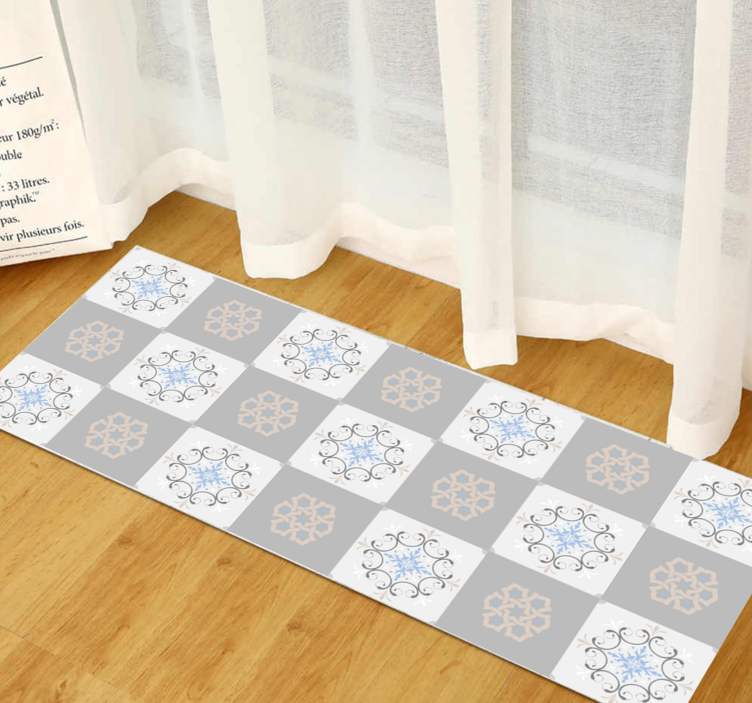 Sophisticated textured tiles vinilna talna obloga - TenStickers