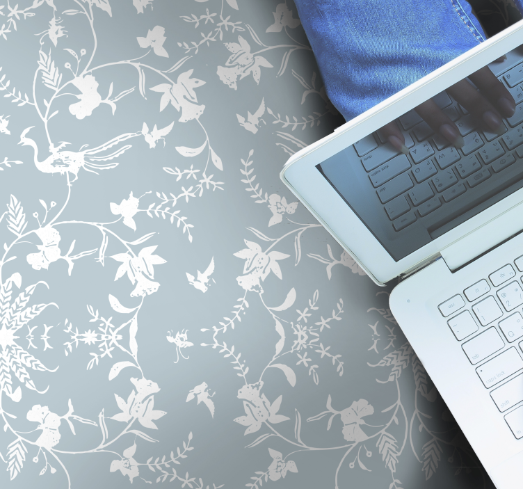 Prefinjeni botanični motivi cvetlična vinilna preproga - TenStickers