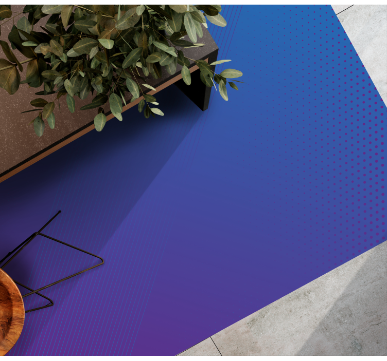 Prelivno moder vzorec sodobne vinilne preproge - TenStickers