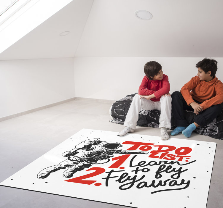 Preproga pvc fraza astronavt - TenStickers