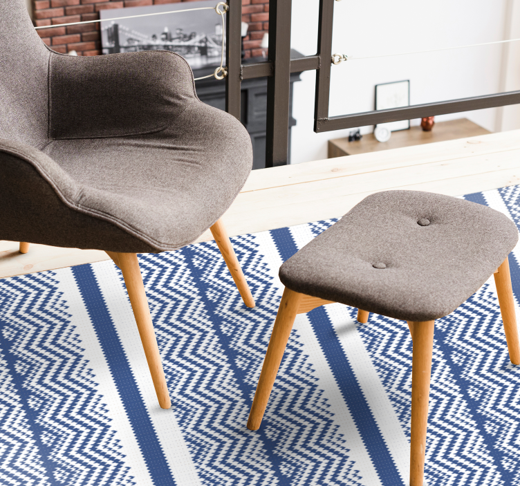 Preprosta preproga v modrih črtah - TenStickers