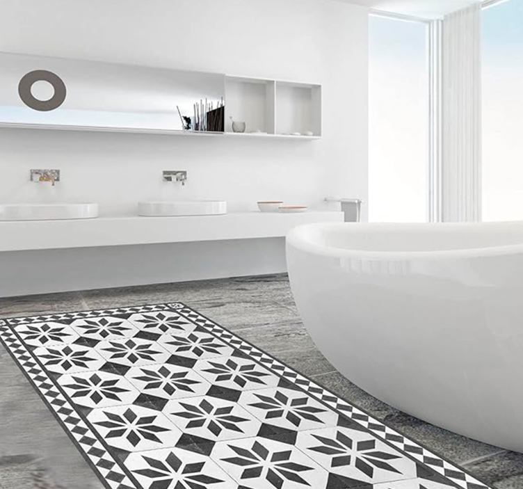 Preproga v retro slogu Vinilna mozaik preproga - TenStickers