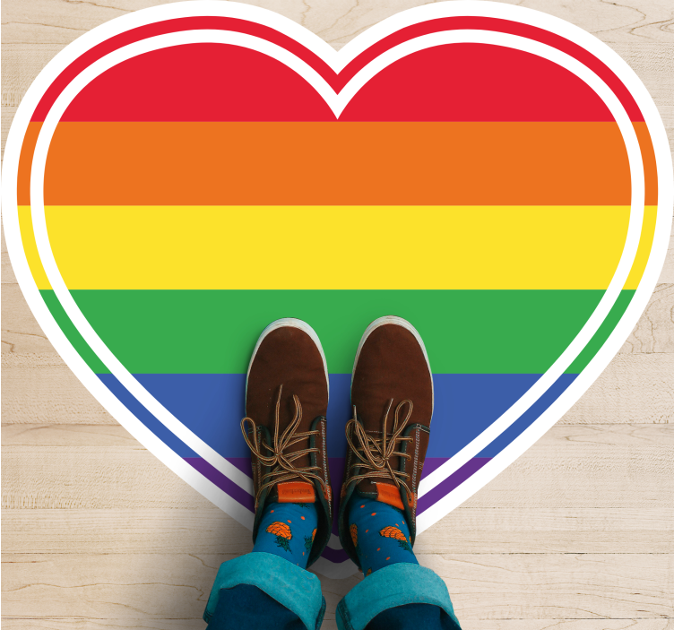 Preproga za spalnico v obliki srca v obliki srca - TenStickers