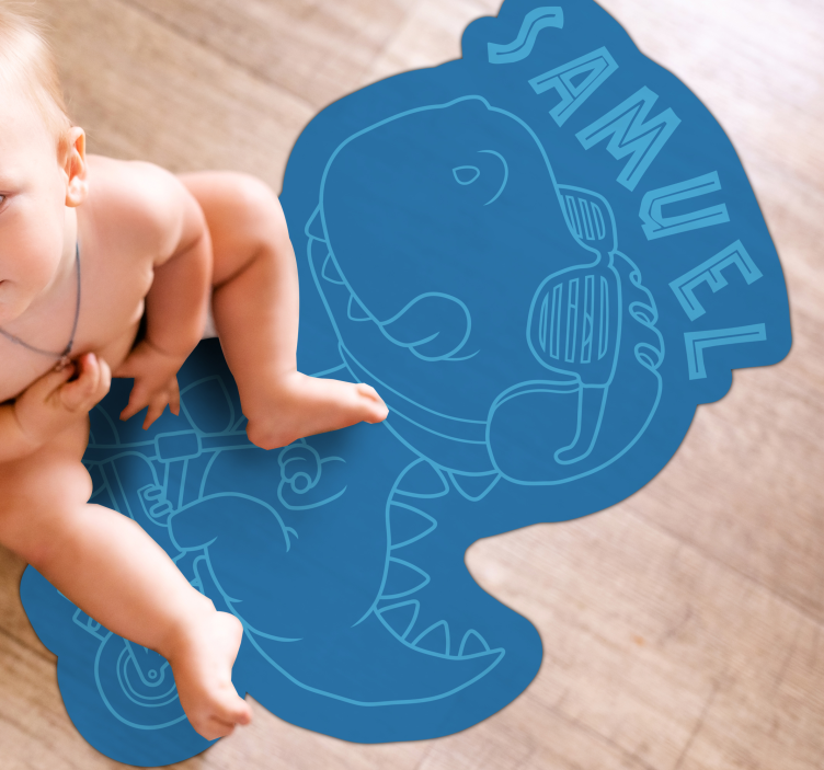 Prilagodljiv dino Vinilna preproga z imeni - TenStickers