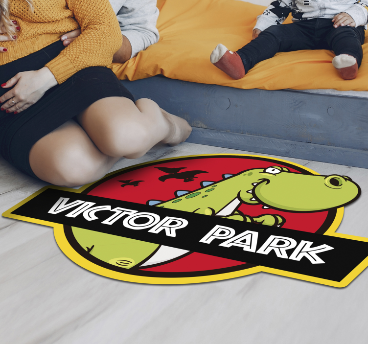Prilagodljiv dinozaver grb Tepihi z imeni po meri - TenStickers