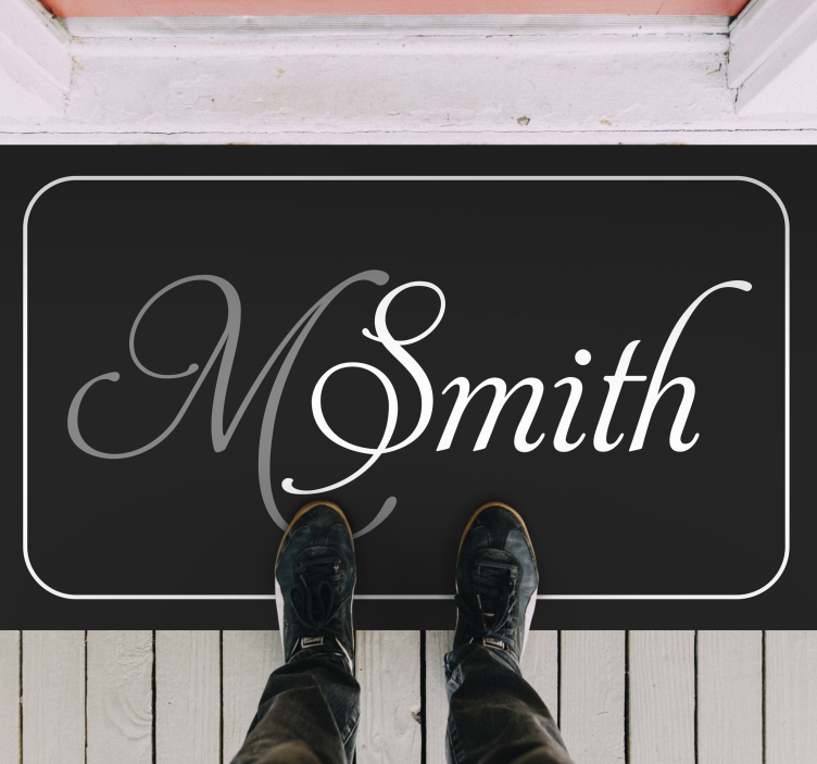 Prilagodljiv monogram Vinilna preproga z imeni - TenStickers