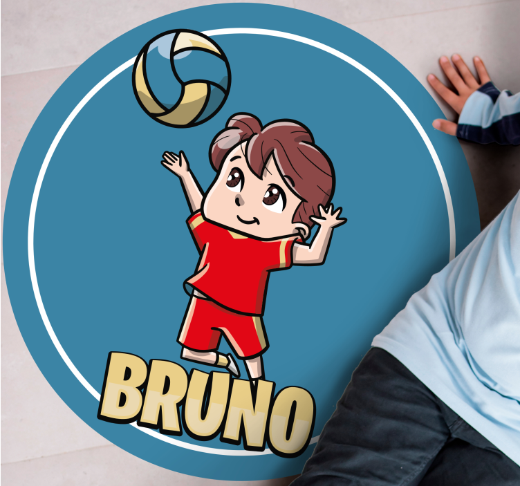 Prilagodljiv šport Vinilna preproga z imeni - TenStickers