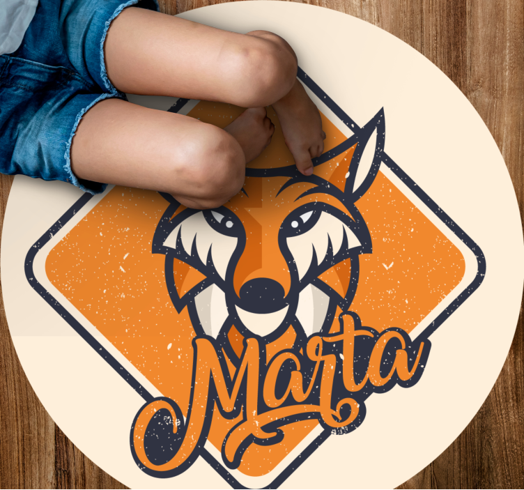 Prilagodljiva pametna lisica Vinilna preproga z imeni - TenStickers