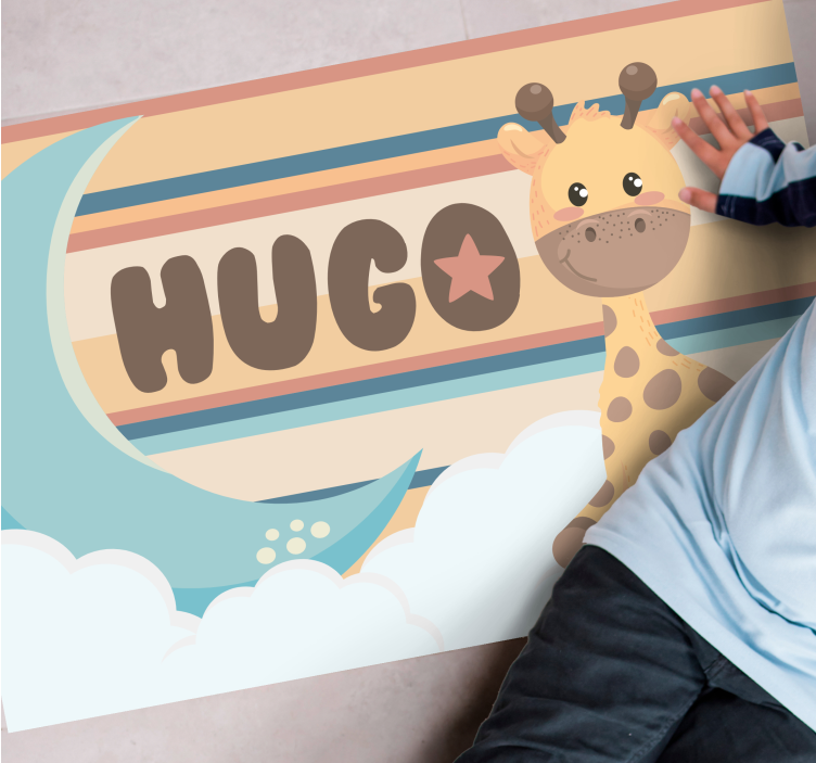 žirafa Vinilna preproga z imeni - TenStickers