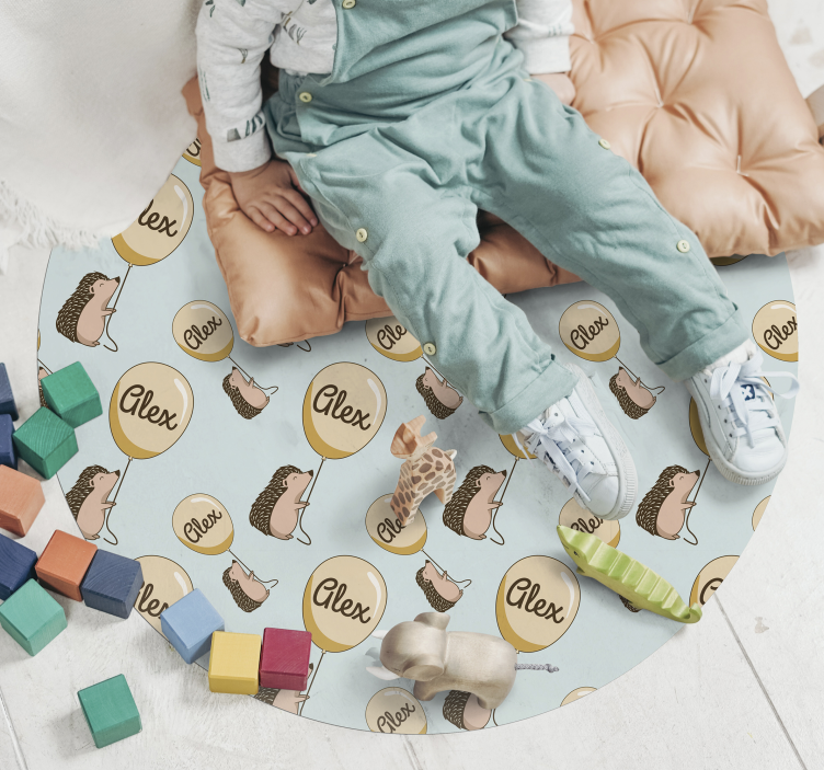 Prilagojenega ježka Vinilna preproga z imeni - TenStickers