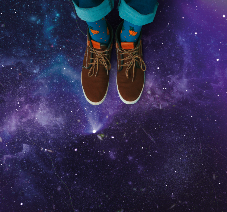 Prizor kozmične galaksije vinilna preproga s zvezdami - TenStickers