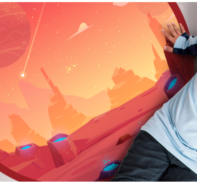 Prizor kozmične puščave vinilna preproga s zvezdami - TenStickers