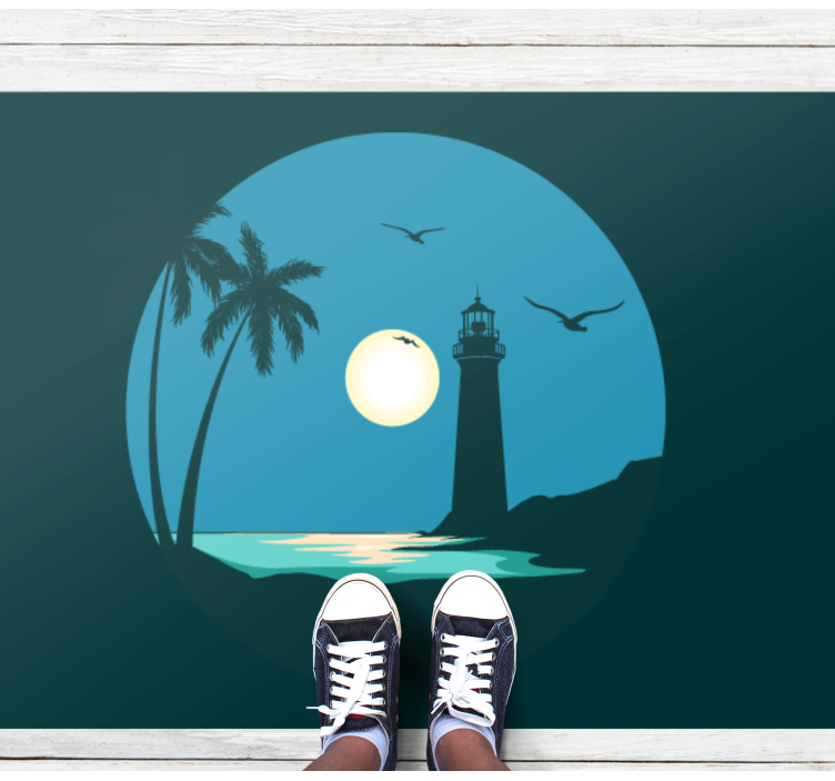 Prizor obalnega svetilnika Naravne vinilnea preproga - TenStickers