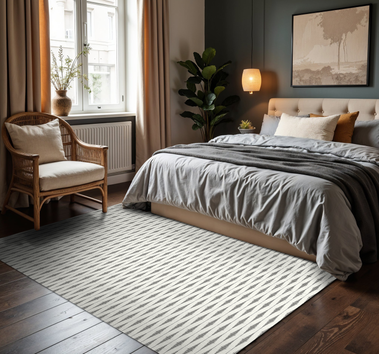 rabaul ikat siva in bež sodobne vinilne preproge - TenStickers