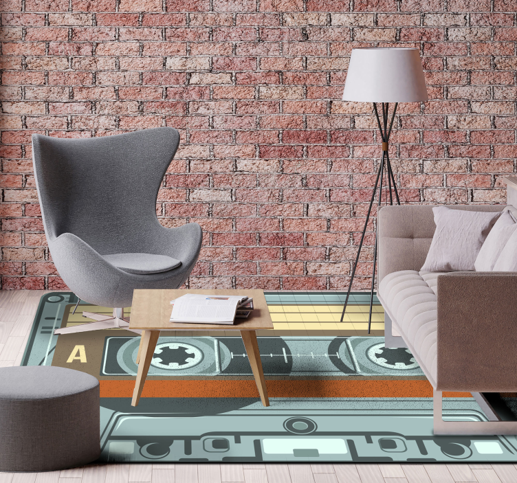 Radijska kaseta vintage vinilna preproga - TenStickers