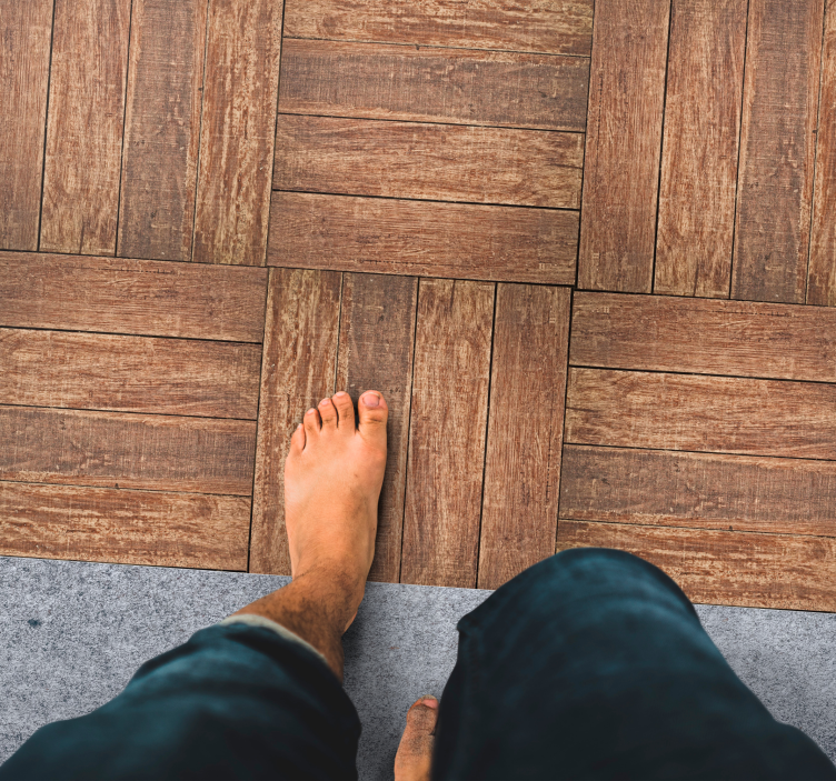 Razkošen vzorec Vinilna preproga z lesnim učinkom - TenStickers