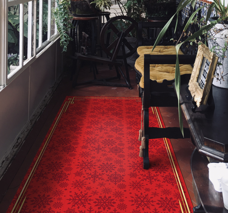 Rdeče snežne odeje preproga iz vinila - TenStickers