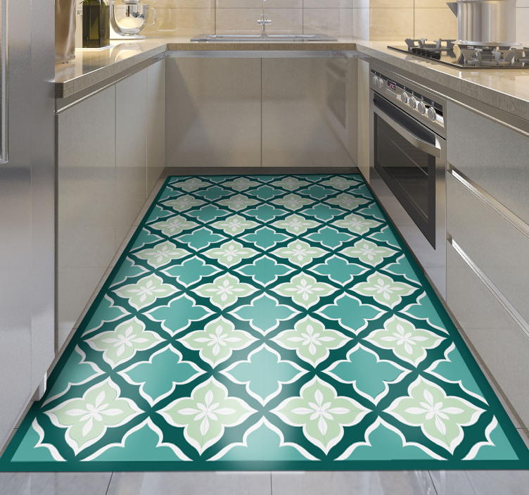 Retro ploščice vzorec vinil preproga moderna preproga - TenStickers