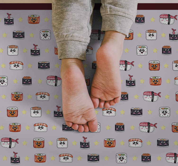 Risani vzorec sušija Otroške vinilna preproga - TenStickers