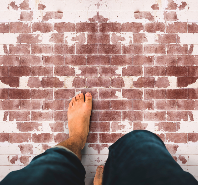 Rustikalni opečni motiv Vinilna preproga s kamnitim vzorcem - TenStickers