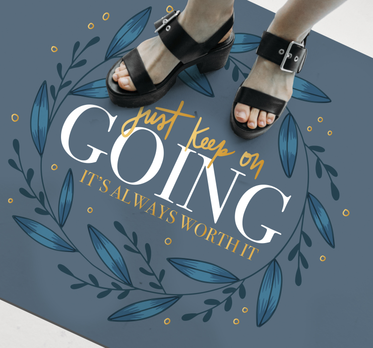 Samo nadaljuj vinilne preproge z napisom - TenStickers