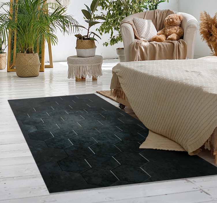 šesterokotniki betonska tekstura kamen vinil preproga - TenStickers