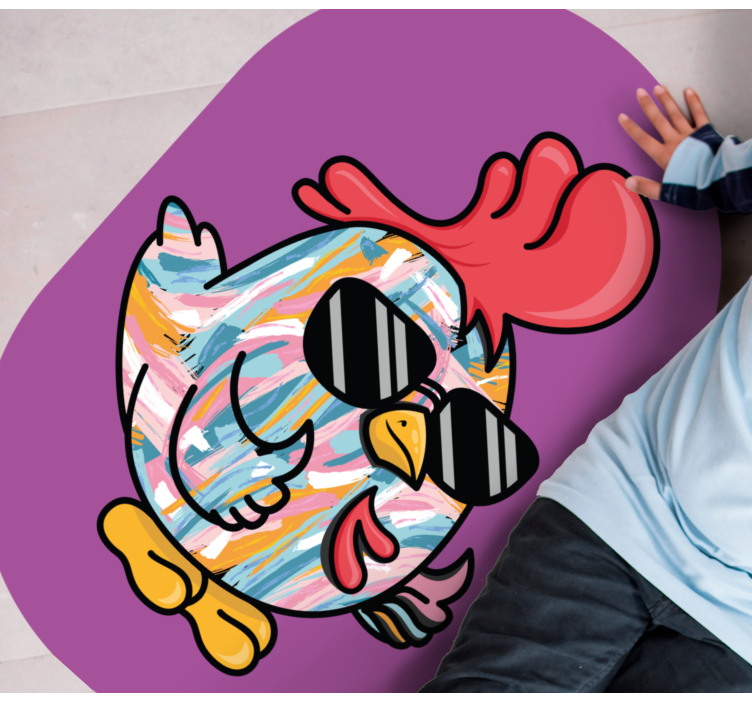 šik piščančji lik Vinilne preproge v drugih vzorcih - TenStickers