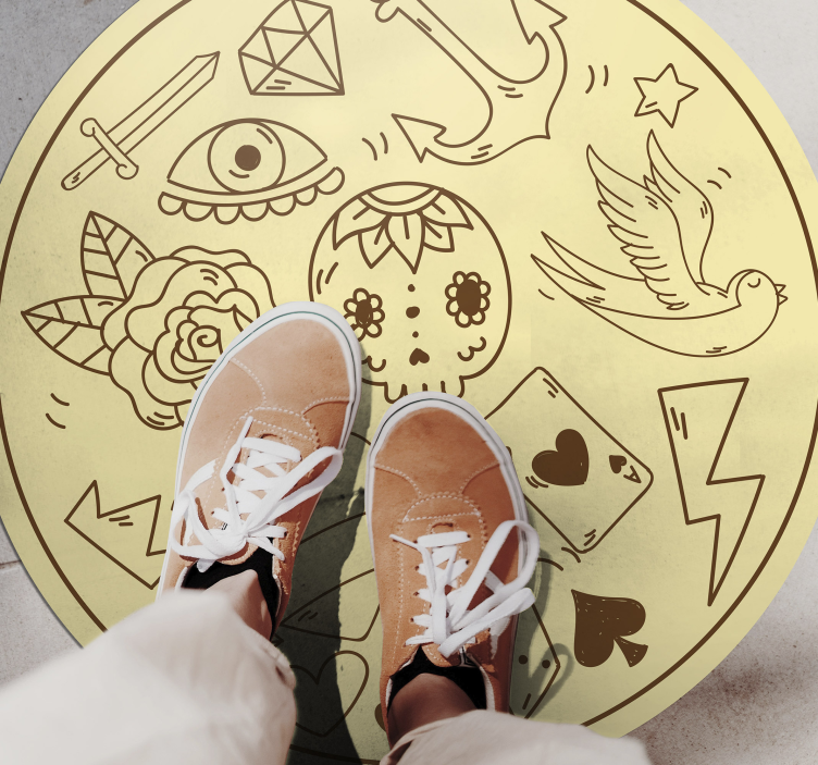 Simboli za tetovaže Vinilna preproga za najstnike - TenStickers