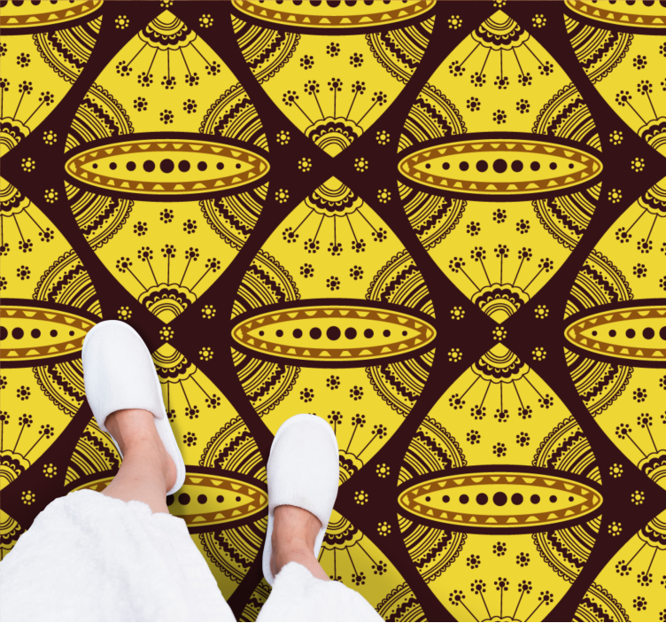 Simetrija, ki jo navdihuje mandala Vinilna preproga mandala - TenStickers