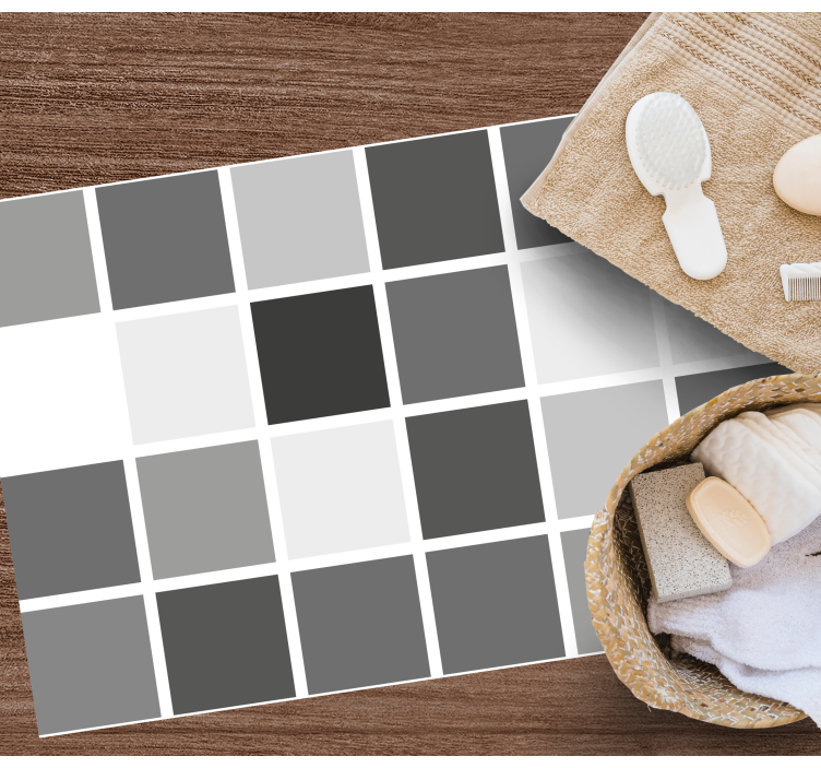 Sive tone ploščice preproga - TenStickers