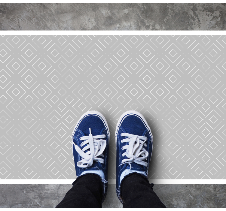 Sivi elegantni diamanti Vinilne preproge za spalnico - TenStickers