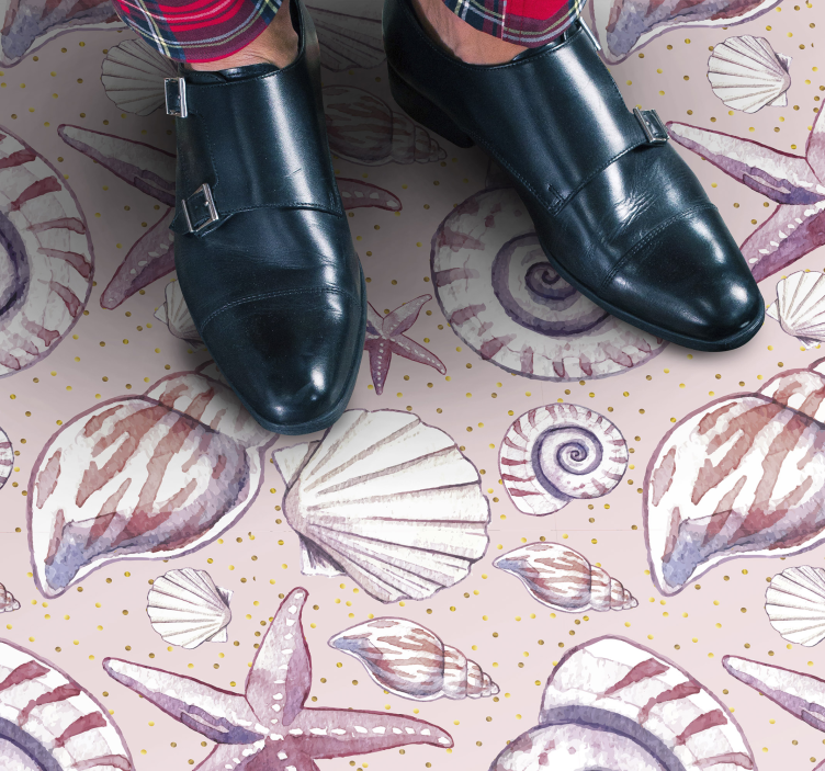 školjke in nebesna bitja Naravne vinilnea preproga - TenStickers