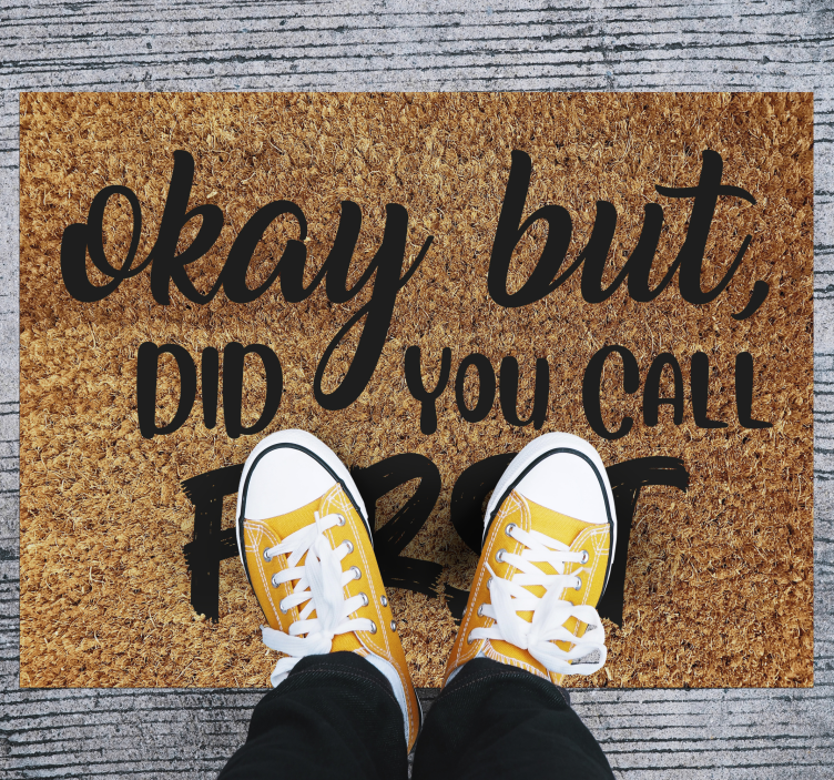 Smešna fraza dobrodošlica Vinilna preproga za vhod - TenStickers