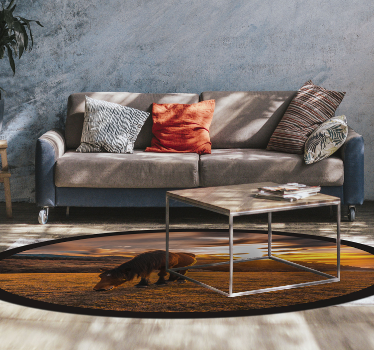 Sončni zahod čudovita živalska preproga - TenStickers