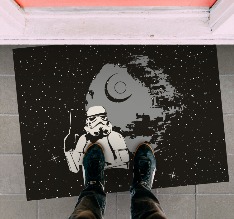 Space stormtrooper scene vinilne preproge v vzorcih - TenStickers