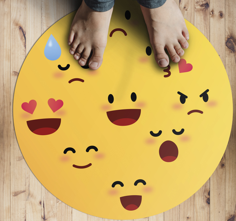 Kolaž emojijev Vinilna preproga za najstnike - TenStickers